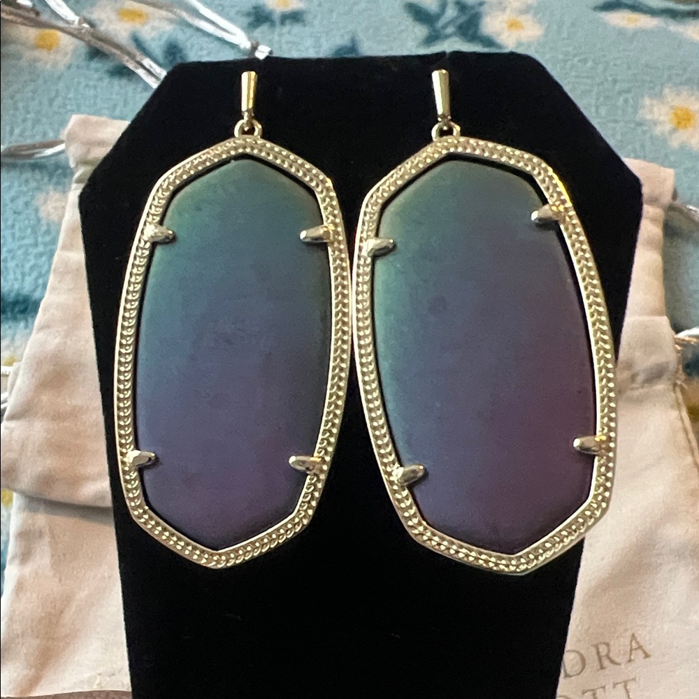 Kendra Scott Danielle Drop Earrings with Matte Galaxy Stone